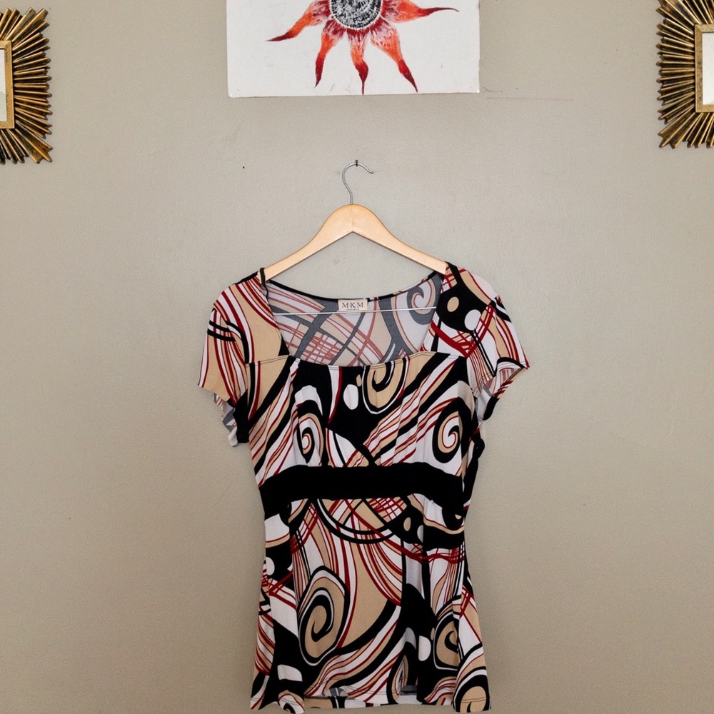 M.K.M bold graphic print summer t-shirt